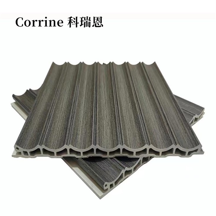 WPC Corrugated Sheet Panel Waterproof Exterior Wall Cladding Easy Install suppliers