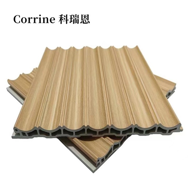 WPC Corrugated Sheet Panel Waterproof Exterior Wall Cladding Easy Install high quality